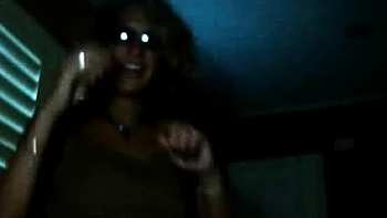 Blonde Amateur Strips on Webcam Wearing a Blue Necklace videos