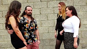 Cumthirsty CFNM babes gives BJ to guy videos