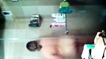 Spying on Sensual stepmom in shower videos