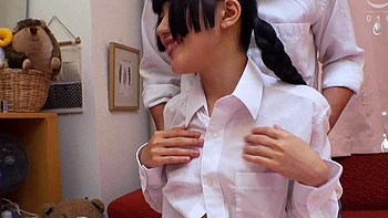 Slutty brunette asian teen blowjob and titfuck videos