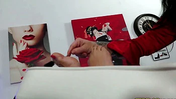 Light femdom and foot fetish play with brunette videos