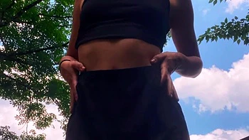 Sexy blonde babe Vega Vixen hot solo masturbation outdoors videos