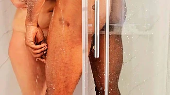 Interracial Shower Handjob Fun videos