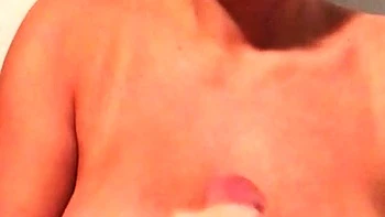 Busty brunette babe tease you with her big boobs videos