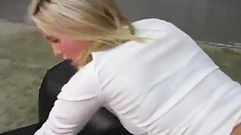 Sexy Spring Thomas Enjoys Black Bull While Cuckolds Locked In A Cage videos