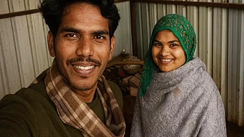 Husband Wife Of Indian Desi Village Enjoying In The Field In Winter And Also Kissing By -snapchat143 videos