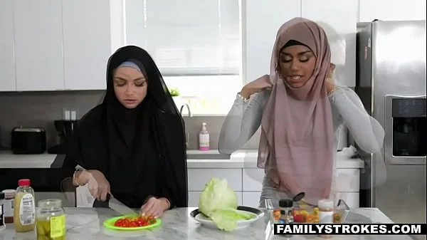 Young Ebony Muslim Teen Milu Blaze Gets Fucked By Her Stepbrother Wearing Her Hijab videos