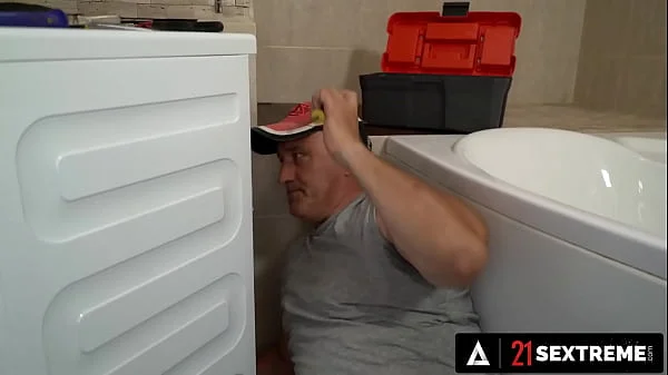 21 SEXTREME - Lily Ray Convinces Her Old Man Plumber To Pipe Her Instead! videos