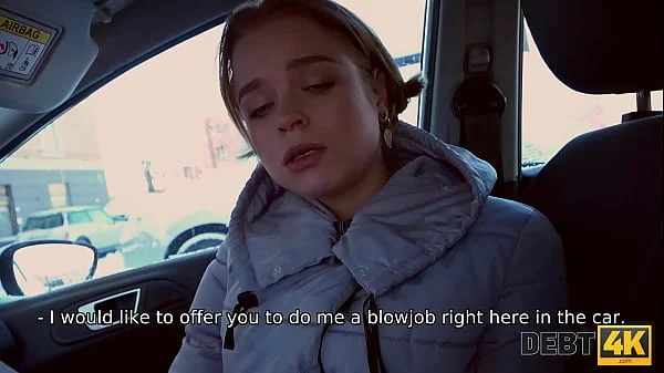DEBT4k. Young debtor with cute face thinks sex is better than penalty videos