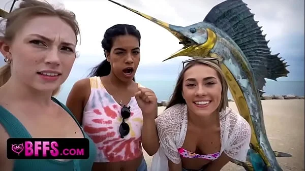 BFFS - Perfect Assed Girls In Skimpy Bikini Celebrate The Fantasy Fest With Sharing Stranger's Cock videos