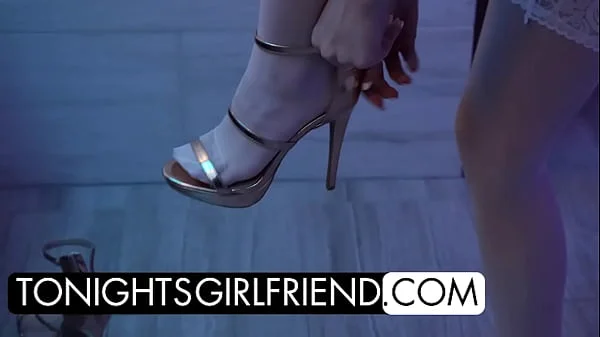 Tonight's Girlfriend - Busty blonde Jazlyn Ray fucks fan in lingerie before getting tits jizzed on videos