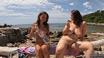 Lesbian sex of chubby beauties abbie and vanessa on the coast videos