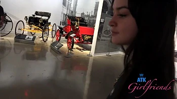 Day Date with Remi Raw at the car museum and back at the room sucking cock: Porn videos