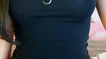 Amateur busty brunette masturbates and does hand job videos