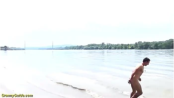 Bbw Stepmom Loves Stepson On Public Beach videos