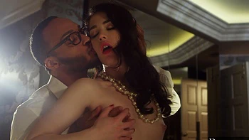 Three babes share a big black cock in an intense interracial threesome videos