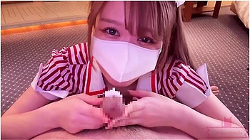 All-you-can-lick Service With Fresh Cream On A Very Cute Waitresss Pussycreampie Option Included videos