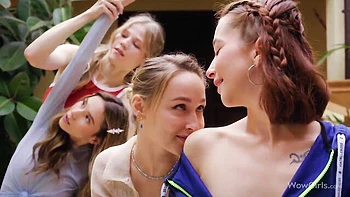 Bitchy ladies Leona MiaKelly and CollinsDiana love pussy-licking videos