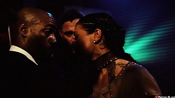 Crazy gangbang fuck with a long-legged brunette Ryan Reid videos