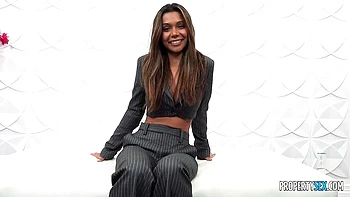 Busty long-haired chick Ava Amira likes jumping on a long wiener videos