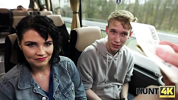 Bus sex in the cowgirl pose with a big-boobed brunette Federika videos