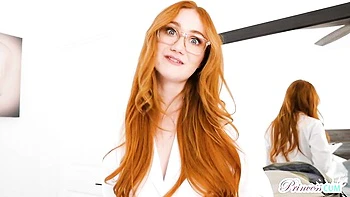 Sexy as hell redhead Scarlet Skies rammed in the cowgirl pose videos