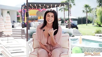 Busty pigtailed hottie Roxie Sinner is enjoying interracial penetration videos