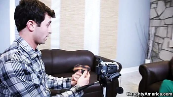 Beautiful brunette Eva Angelina gets penetrated in the sideways pose videos