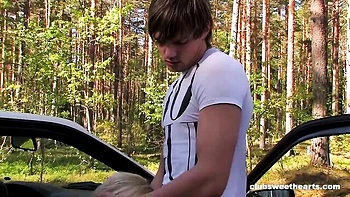 Forest fuck in the missionary pose with a stunning girlfriend Bridget D videos