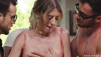 Crazy gangbang fuck with a long-legged brunette Fanta Sie videos