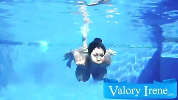 Gorgeous pool solo with a big-boobed mademoiselle Valory Irene videos