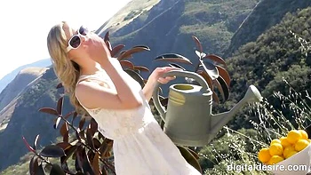 Good outdoor solo on the bench with a gorgeous Jillian Janson videos