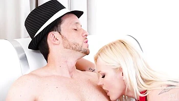 Big-boobed blonde Zazie Skymm rammed in the doggy style videos