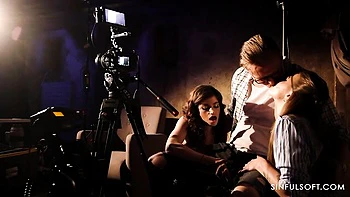 FFM artistic fuck in the missionary pose with Nicole Rae and Olivia Sparkle videos