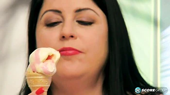 Busty mademoiselle Natalie Fiore demonstrates her gorgeous melons videos