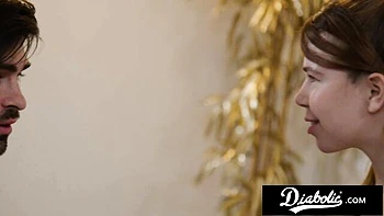 Harmonious Alina West and Lucky Fate's hd porn videos