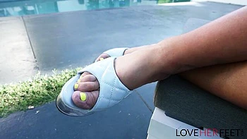 Love Her Feet featuring Nikki Sexx's foot goddess scene videos