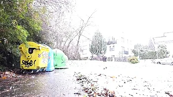 Pissing Street featuring Mini Mitzi X's pissing sex videos