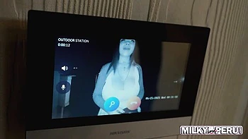 Cum on tits scene with cool femme from Milky Peru videos