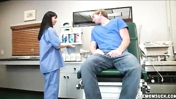 Comely Angie Noir - nurse handjob trailer - Nookies videos