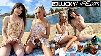 Mr Lucky Life featuring Chloe Temple and Megan Marx's hd videos xxx videos