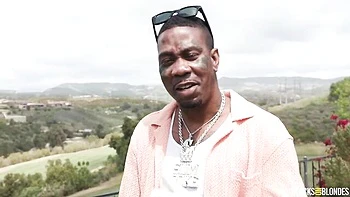 Cubbi Thompson's long legs video by Blacks On Blondes videos