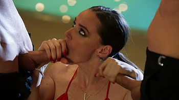 Tori Black gets fucked by pool in steamy threesome videos