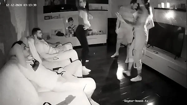 Young Chicks Flirt With Guests Sexy Dance Party videos