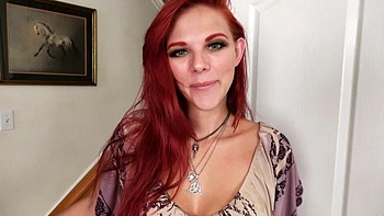 Redhead beauty Devyn Lux plays with her pussy in high heels videos