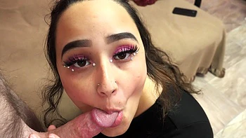 Makeup artist Indigo Dances on cock, gives a hot blowjob, and fucks in doggy style videos
