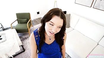 Astonishing long-legged brunette Kloe Love rammed by brown cock videos