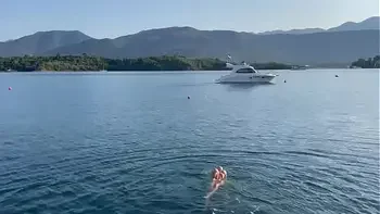 Monika Fox Morning Swimming Naked In The Bay videos