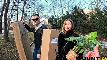 A rich guy paid the hunter for sex with a beautiful blonde, including amalia. videos