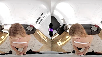 A blonde girl peaches has sex with a guy in the room videos